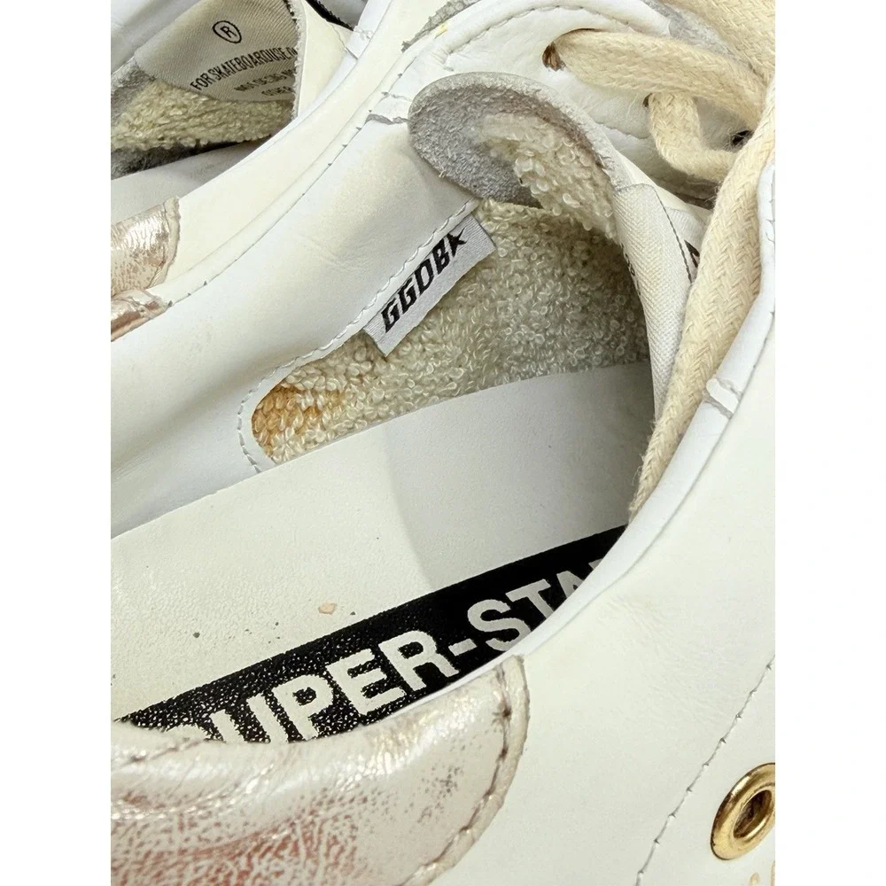 Golden Goose GGDB Superstar Private Ed White Gold Star US 9 EU 39 Low Leather
